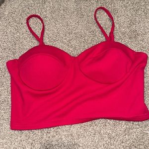 From shein never worn size large Barbie pink crop corset